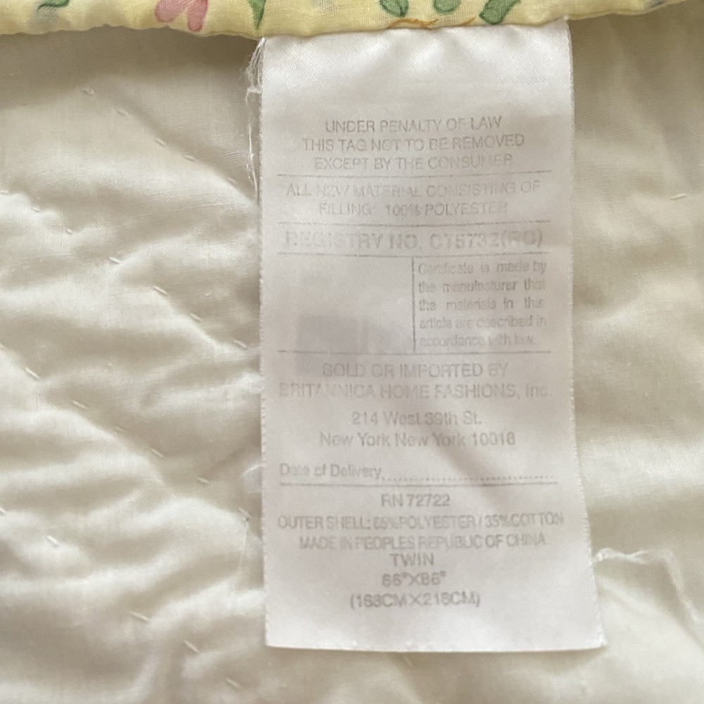 Vintage JCP Quilt Hand Stitched Multicolor Twin 85x86" Cottage Country Granny - Picture 8 of 9